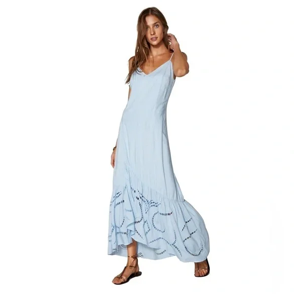 Vix Elma Flounce Hem Maxi Cover- Up Dress
Light Blue - Picture 3 of 12